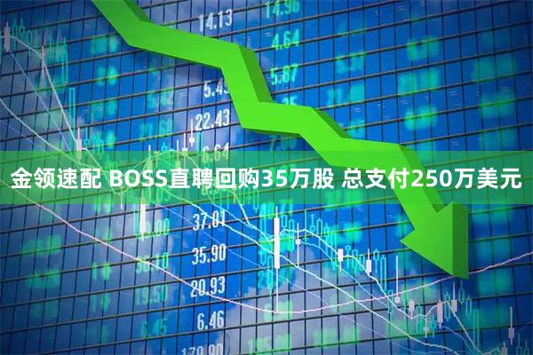 金领速配 BOSS直聘回购35万股 总支付250万美元